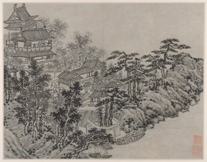 Kaksitoista näkymää Tiger Hillille, Suzhou: Pilvikiipeilypaviljonki tekijältä Shen Zhou