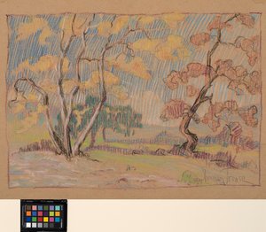 Impressiot, n. 1931 (pastelli paperille) tekijältä Sherman Trease