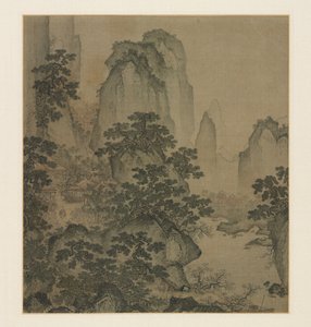 Peach-Blossom Springin satama, 1400-luvun puoliväli. tekijältä Shi Rui