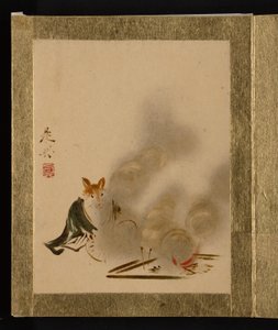 Fuchs am mystischen Feuer tekijältä Shibata Zeshin
