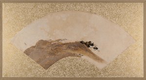 Aallot ja kalliot, 1800-luvun loppu. tekijältä Shibata Zeshin