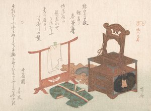 Morsiamen asusteita kevätsadekokoelmasta Haru..., luultavasti 1816 rotan vuosi. tekijältä Shinsai