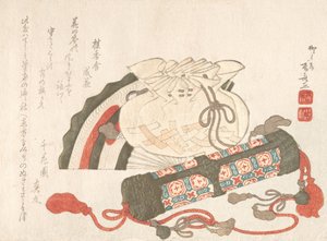 Viuhka, pussi ja suitsukeputki, 1800-luku, 1800-luku. tekijältä Shinsai