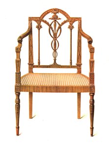 Satinwood-tuoli, 1908 tekijältä Shirley Charles Llewellyn Slocombe