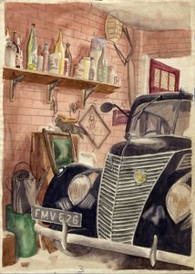 Auto tallissa, v1950. tekijältä Shirley Markham