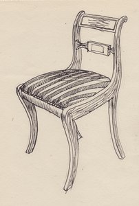 Tuoli raidallisella istuimella, 1951. tekijältä Shirley Markham