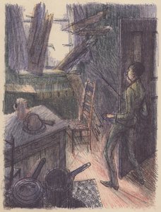 Kohtaus elokuvasta Näkymätön mies: ikkunan rikkoutuminen, 1953. tekijältä Shirley Markham