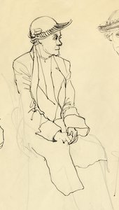 Istuva nainen hatussa, 1953. tekijältä Shirley Markham