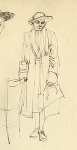 Seisova nainen hatussa, 1953. tekijältä Shirley Markham