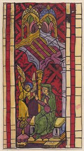 Annunciation to St Anne, lasimaalaus, 1951. tekijältä Shirley Markham