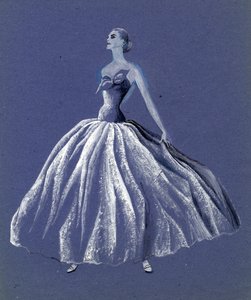 Nainen olkaimettomassa pallopaidassa, vuodelta 1952. tekijältä Shirley Markham