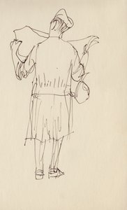 Nainen lukemassa sanomalehteä, 1950. tekijältä Shirley Markham