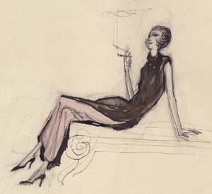 Nainen tupakoi, 1950. tekijältä Shirley Markham