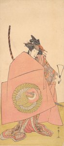 Tuntematon näyttelijä Onna Woman Shibaraku Wait-a-Moment Actissa, n. 1780. tekijältä Shunsho
