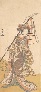 Kabuki ac ja r Segawa Chrysanthemum Woman Hyvä jäsen Ah Feh Mae Road Hiljainen aamu, vai mitä? 1777. tekijältä Shunsho