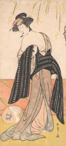 Näyttelijä Nakamura Riko Oiranina Sitova hänen Obi, n. 1779.
