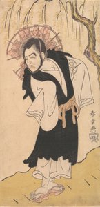 Näyttelijä Nakamura Utaemon I munkina pajupuun alla, 1726-1792. tekijältä Shunsho