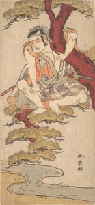 Näyttelijä Otani Hiroemon III katsomassa männyn oksilta..., n. 1775. tekijältä Shunsho