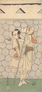 Ensimmäinen Nakamura Nakazo Rokubuksi naamioitunut soturi, 1770 tai 1771. tekijältä Shunsho