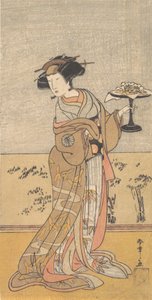 Ensimmäinen Nakamura Tomijuro Shigenoin roolissa, 10. kuukausi, 1777. tekijältä Shunsho