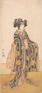 Yoshizawa Iroha com a dona Tomoe Gozen Standing on the Bank, 1774 o 1775. finlandès tekijältä Shunsho