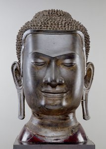 Buddha Head, Ayutthaya kulttuuri, U Thong -tyyli (pronssi)