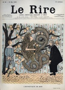 Eeva ja käärme: "Bobin estetiikka" - Gypin humoristinen piirustus (Sibylle Gabrielle Marie Antoinette Riquetti de Mirabeau, Martel de Janvillen kreivitär) (1849-1932) - "Naurua", 25. toukokuuta