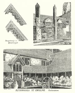 Almshouses at Ewelme, Oxfordshire (kaiverrus) tekijältä Sidney Heath