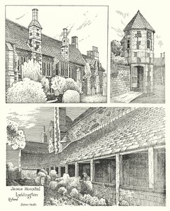 Jesus Hospital, Lyddington, Rutland (kaiverrus) tekijältä Sidney Heath