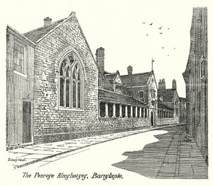 Penrose Almshouses, Barnstaple (kaiverrus) tekijältä Sidney Heath