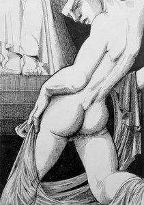 Ganymedes ennen Zeusta, 1923 (muste & wc) tekijältä Sidney Hunt