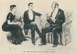 Voi, mikä tahansa vanha avain sopii tähän toimistoon, 1892 tekijältä Sidney Paget