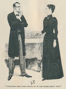 Jotain pelon kaltaista nousi nuoren naisen silmiin, 1892