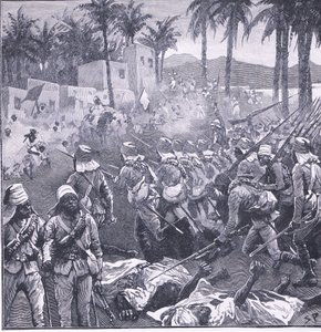 Storming Firket, kuvitus Cassellsin Englannin historiasta, 1900-luku tekijältä Sidney Paget