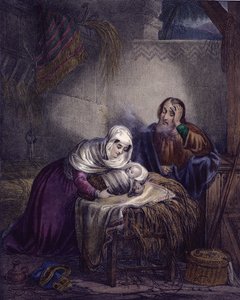 Kristuksen syntymä (väri litho) tekijältä Siegfried Detler Bendixen