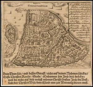 Sigmund von Birkenin laatima Konstantinopolin kartta vuodelta 1668. tekijältä Sigmund von Birken