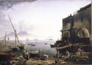 Näkymä Napoliin, Santa Lucian rantakadulle