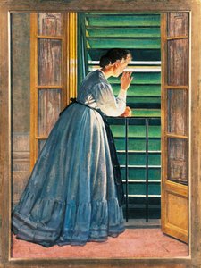 Curiosity, kirjoittanut Silvestro Lega (1826-1895).