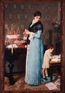 Äiti - öljy kankaalle tekijältä Silvestro Lega