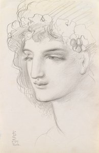 Tutkimus seppelepäästä, 1867 tekijältä Simeon Solomon