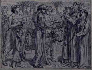Aaronin ensimmäinen uhri (kynä ja muste) tekijältä Simeon Solomon