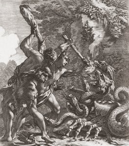 Hercules ja Hydra. (Tulosta) tekijältä Simon (after) Vouet