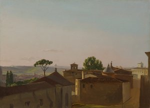 Näkymä Quirinalin kukkulalle, Rooma, 1800.