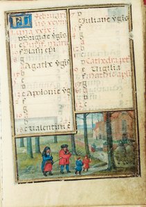 Folio pienoistuntikirjasta, Rooman käyttö, Brugge, 1530-35 tekijältä Simon Bening