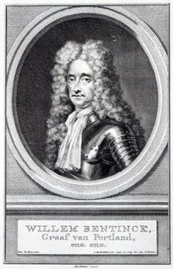 William Bentinck, Portlandin ensimmäinen jaarli, kaiverrus Jacobus Houbraken Robert Williamsin alkuperäisen jälkeen tekijältä Simon Du Bois