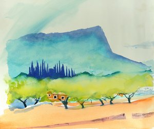 Mantelit, Pollença, 2016 (vesiväri)