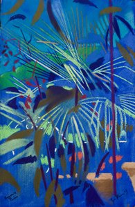 Begonia Palm (pastelli paperille) tekijältä Simon Fletcher
