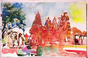 Mandore I, 2007 (akvarelli paperille) tekijältä Simon Fletcher