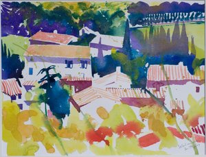 Toukokuun aurinko, 2009 (akvarelli) tekijältä Simon Fletcher