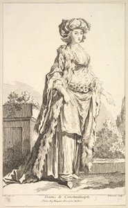 Lady of Konstantinopoli, Recueil de useista ulkomaisista hahmoista Keksijä ..., 1700-luku. tekijältä Simon Francois Ravenet